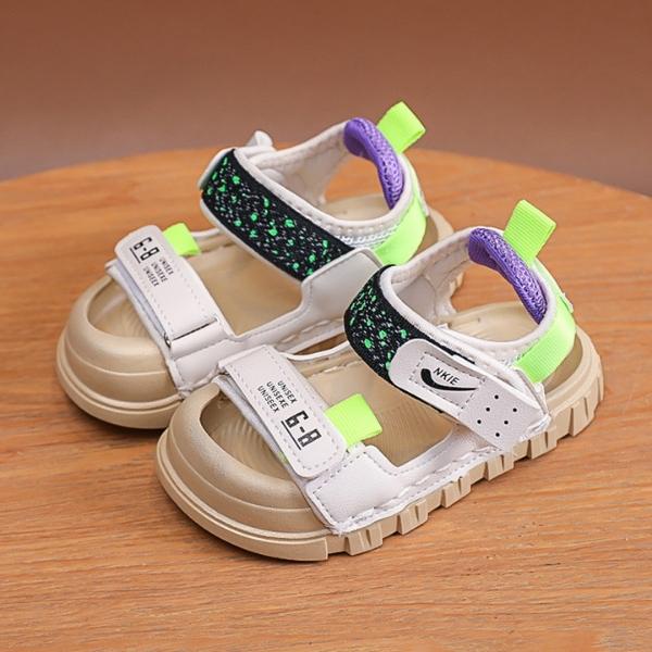 Dép sandal mũi cao 1 màu chống vấp, đế khâu, siêu nhẹ cho bé từ 1 đến 5 tuổi
