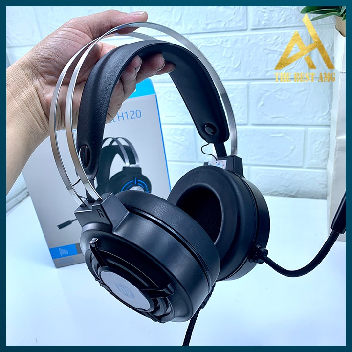 Tai Nghe Máy Tính Có Mic Gaming Led Rgb Headphone Chụp Tai HP H120G Tai Nghe Laptop Nghe Nhạc Chơi Game Có Dây