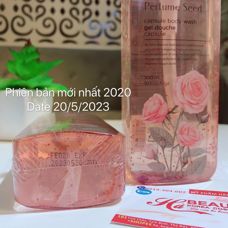 Sữa tắm dưỡng ẩm tốt trắng da thơm hương nước hoa hồng lưu hương lâu The Face Shop Perfume Seed Capsule Body Wash 300ml