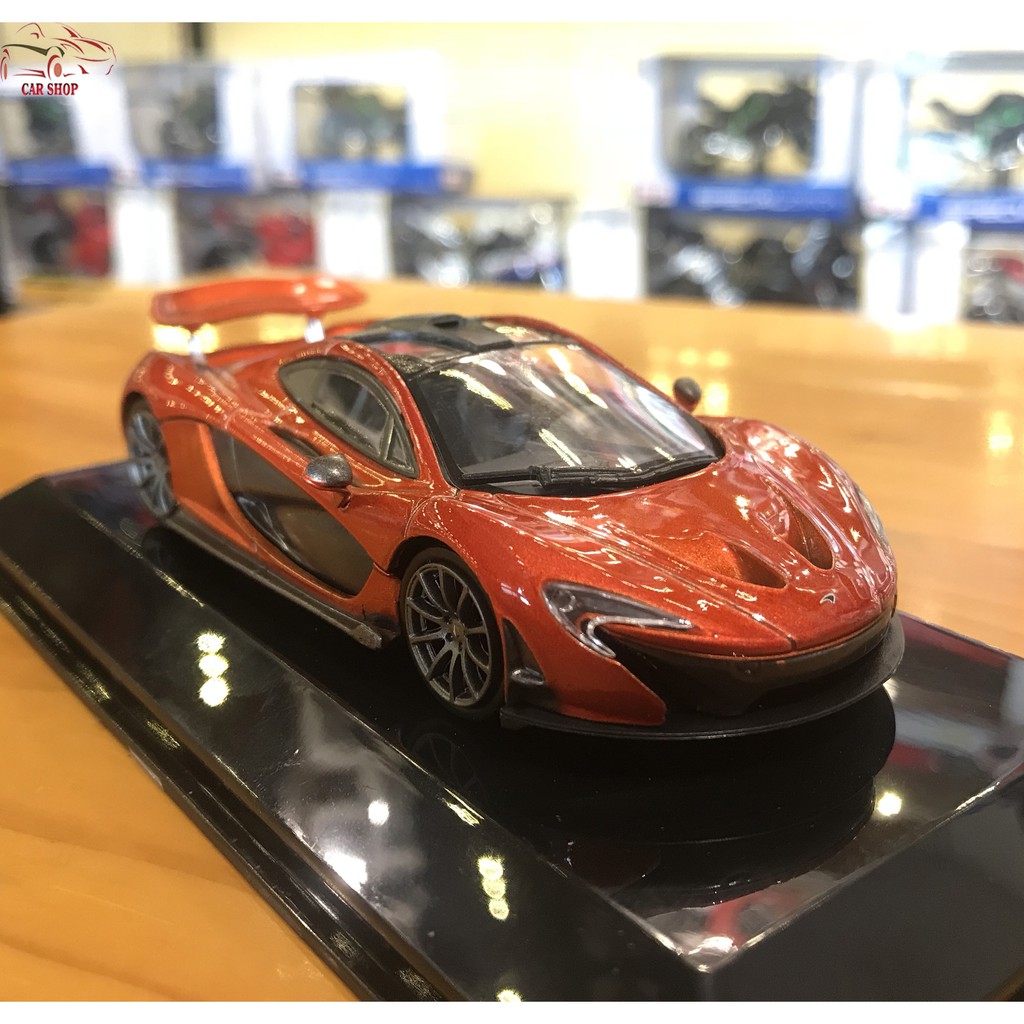 Mô hình sưu tập siêu xe McLaren P1 2013 LEO tỉ lệ 1:43 màu đỏ cam