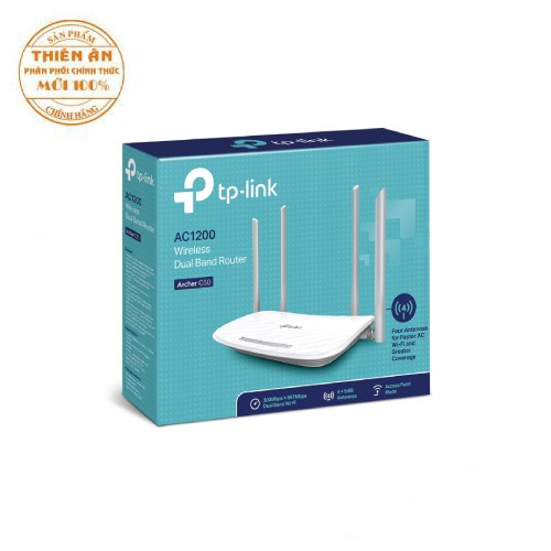 Bộ phát Wifi Router băng tần kép TP-Link AC1200 Archer C50, hàng chính hãng, bảo hành 24 tháng