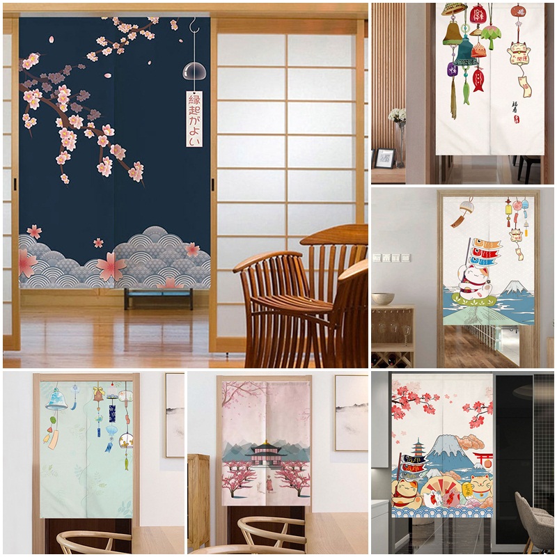 Rèm Cửa In Họa Tiết Phong Cách Nhật Bản Dùng Trang Trí Nhà Cửa