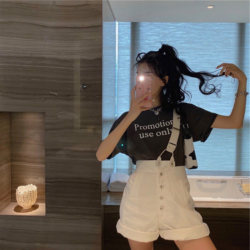 Yếm 1 Dây Chéo Dập Gấu Dáng Rộng  Hàn Quốc Năng Động Trẻ Trung