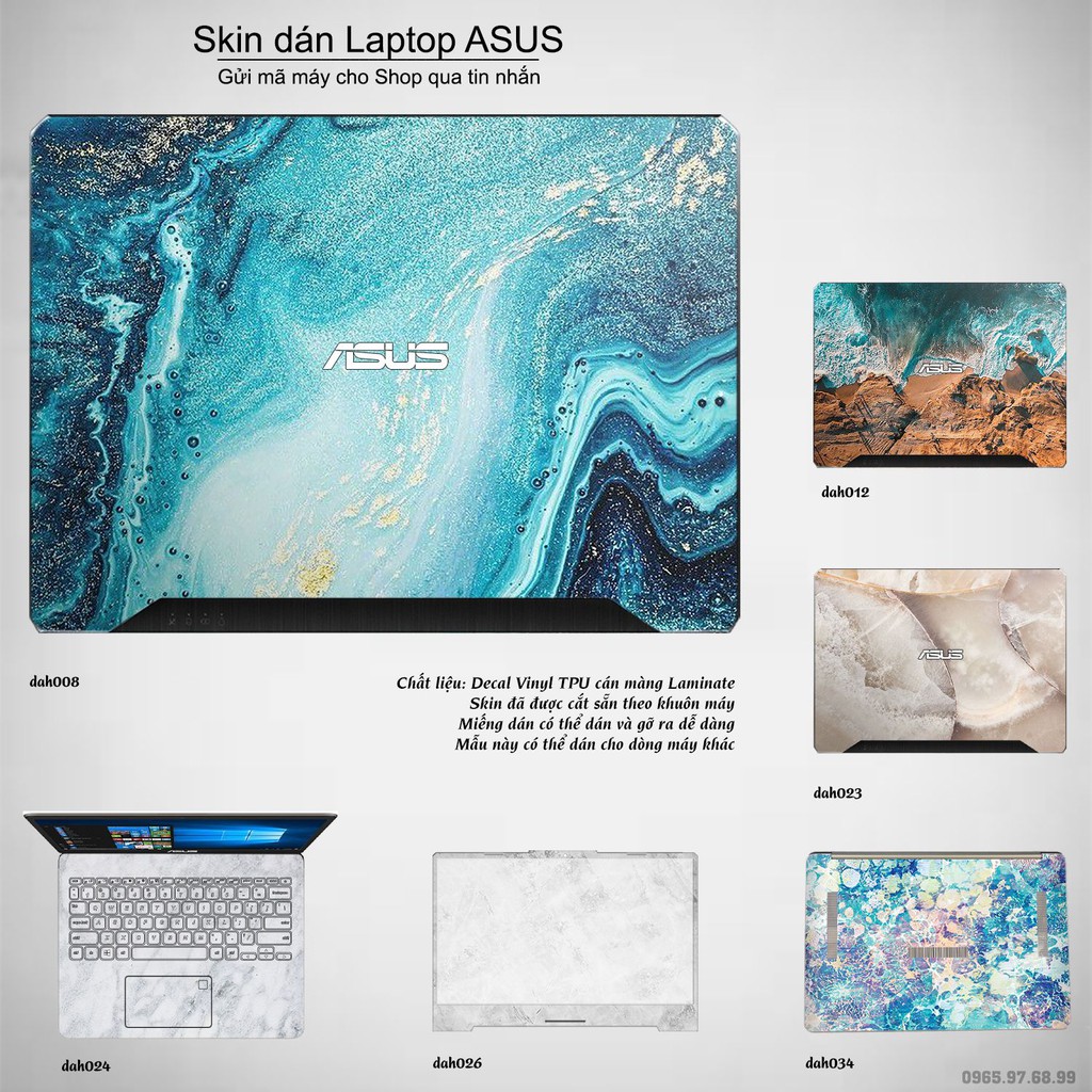 Skin dán Laptop Asus in hình vân đá (inbox mã máy cho Shop)