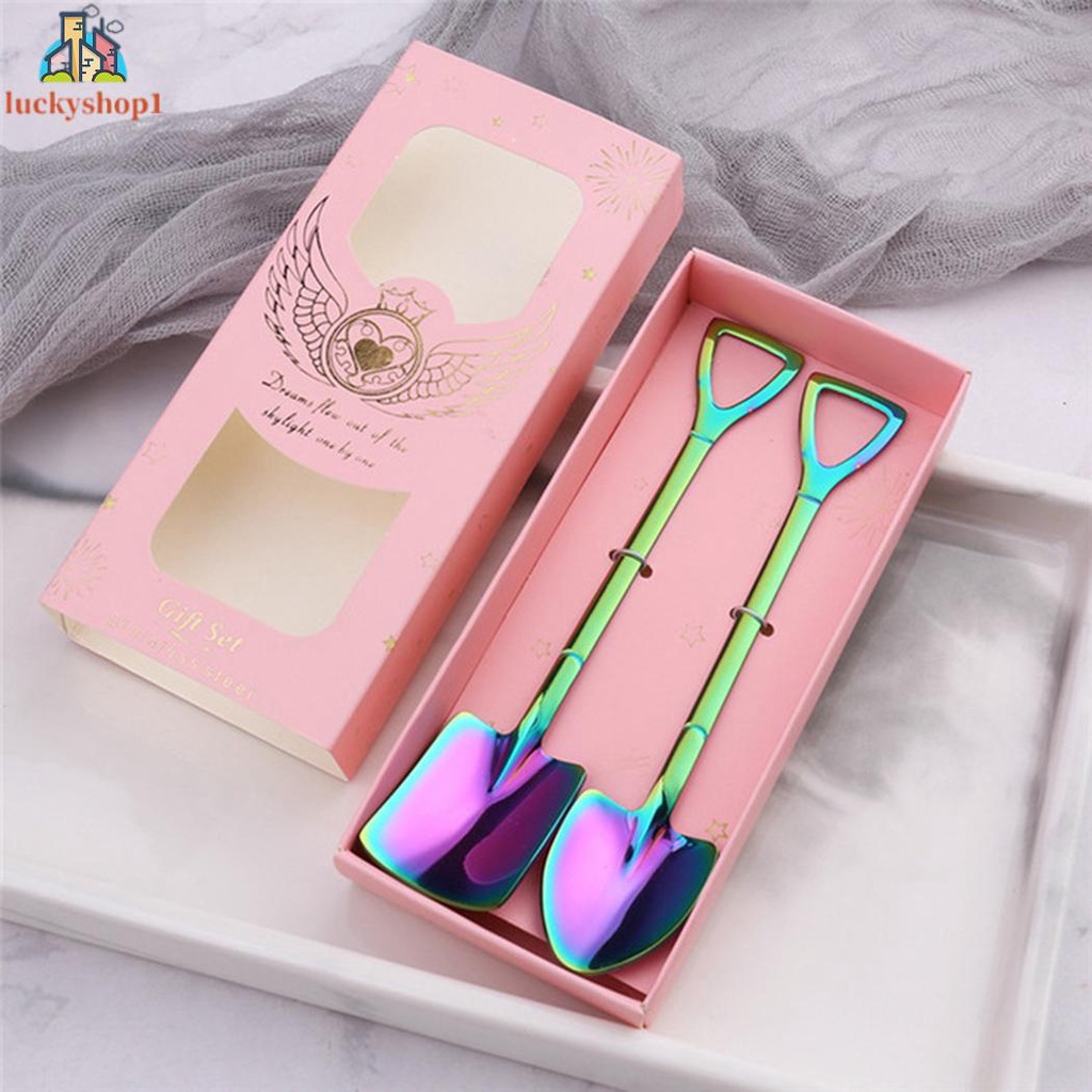 Set 2 Muỗng Múc Kem Hình Mèo Xinh Xắn