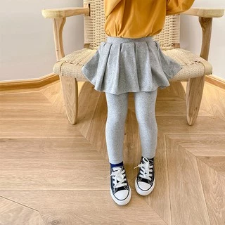 Chân váy cotton màu trơn đáng yêu dành cho bé gái