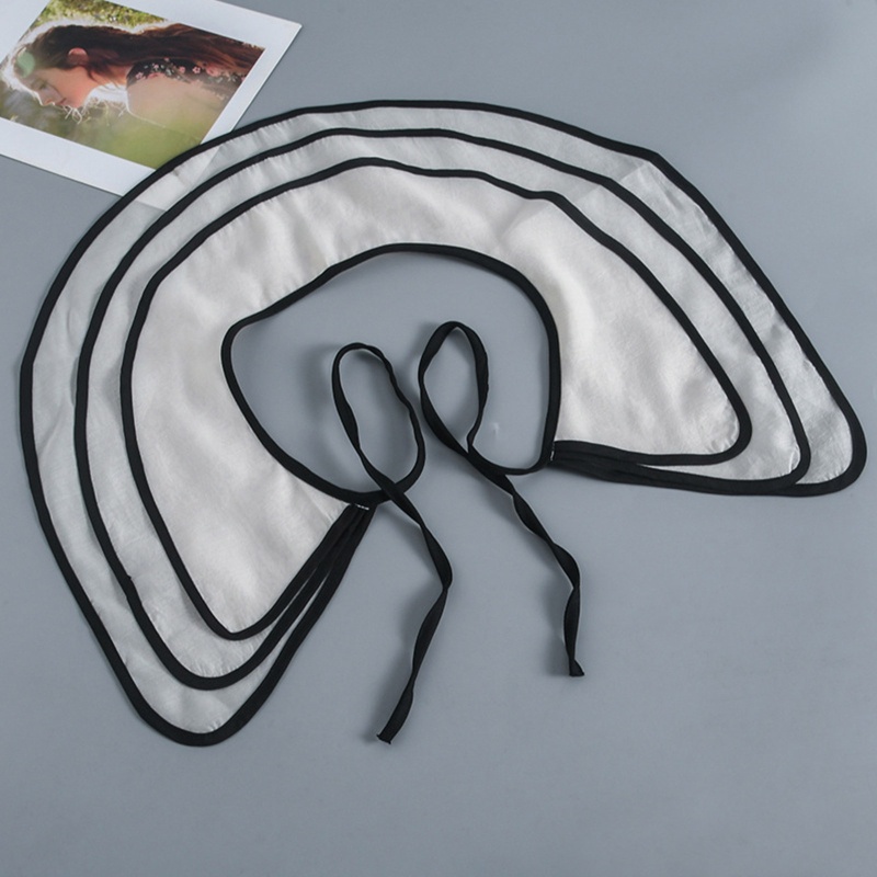 Cổ Áo Rời Phối Dây Buộc Trang Trí Dành Cho Nữ