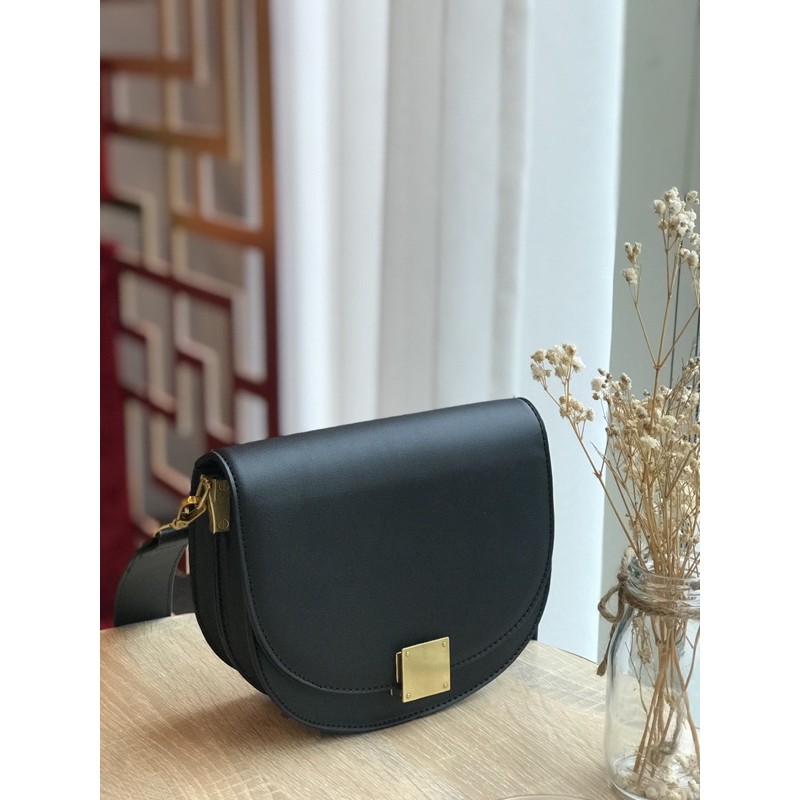 Túi đeo chéo nữ hình bán nguyệt dây bản to | Saddle bag - Lemon Store