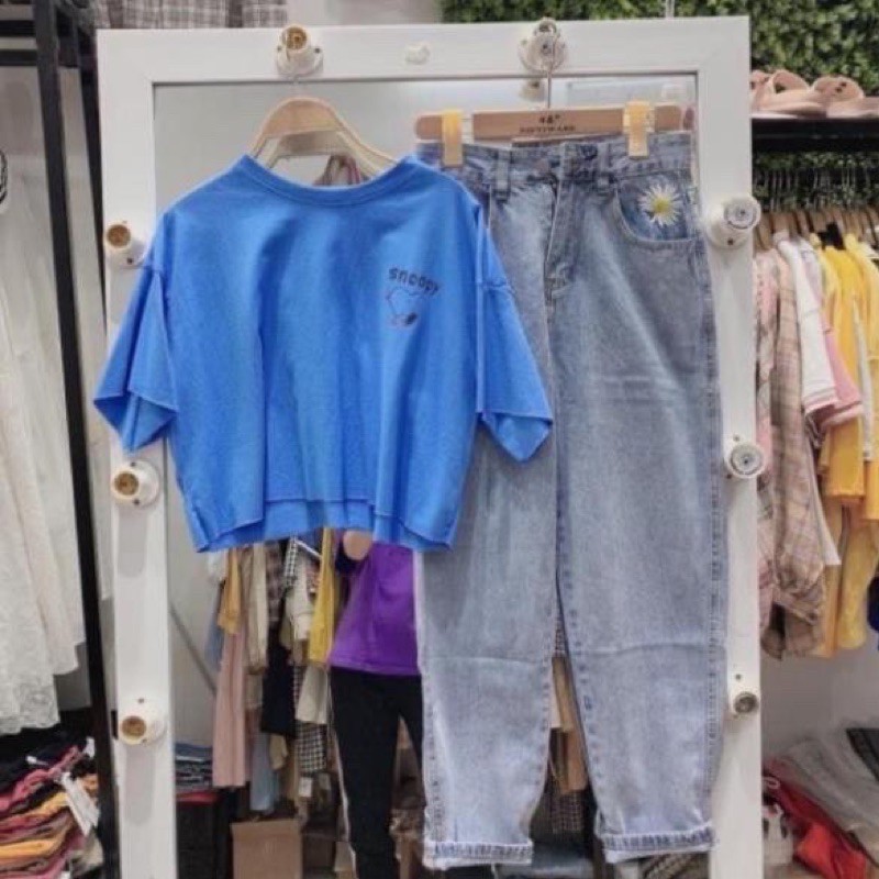 Quần Jeans baggy nữ trơn siêu hot | BigBuy360 - bigbuy360.vn