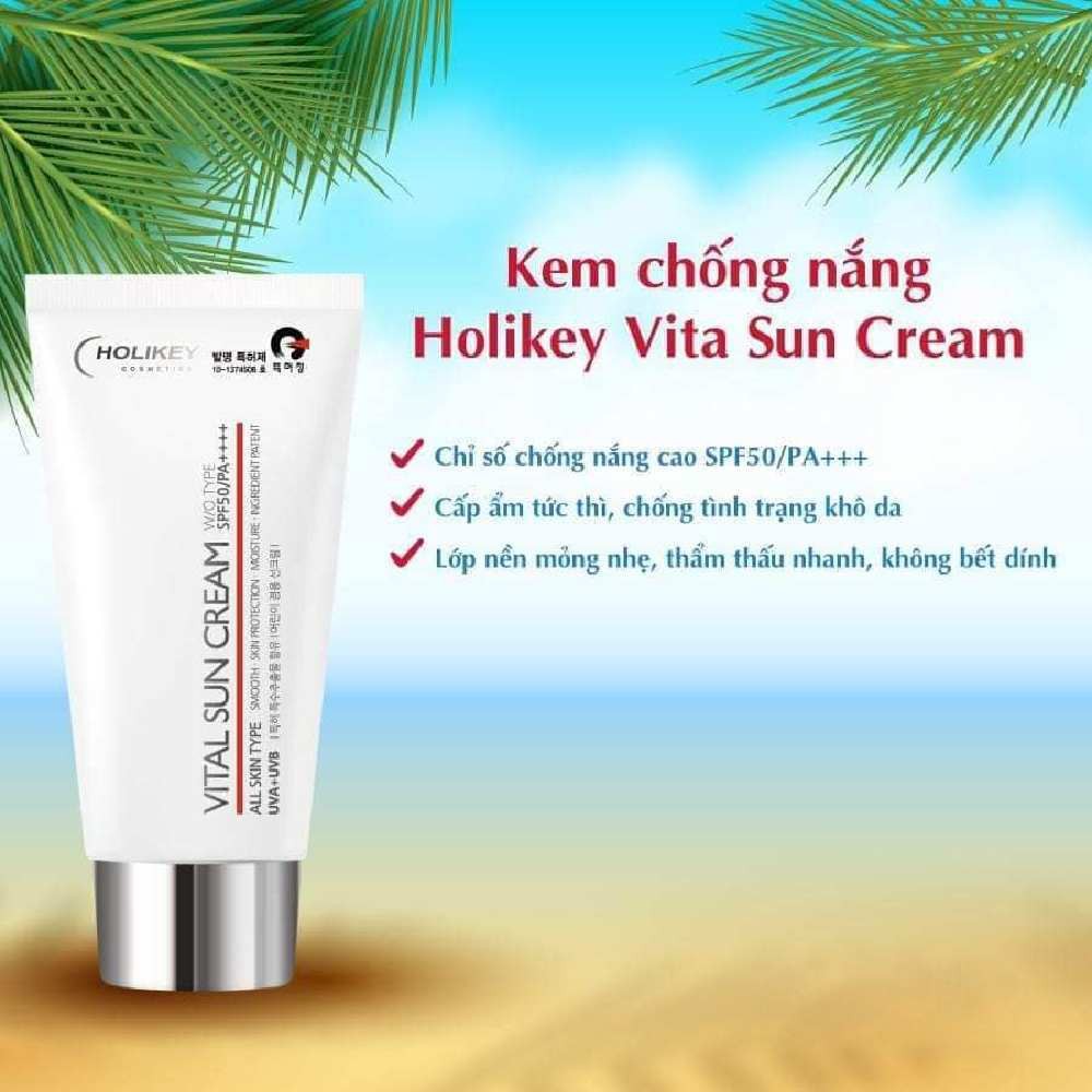 Kem Chống Nắng Làm Trắng Chống Lão Hóa HOLIKEY VITAL SUN CREAM