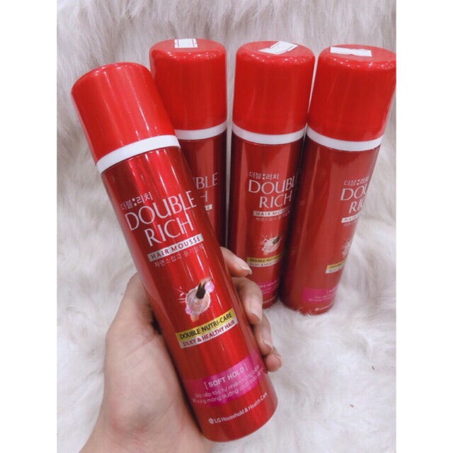 DOUBLE RICH mousse bọt tạo kiểu tóc HAID HOLD 150ml