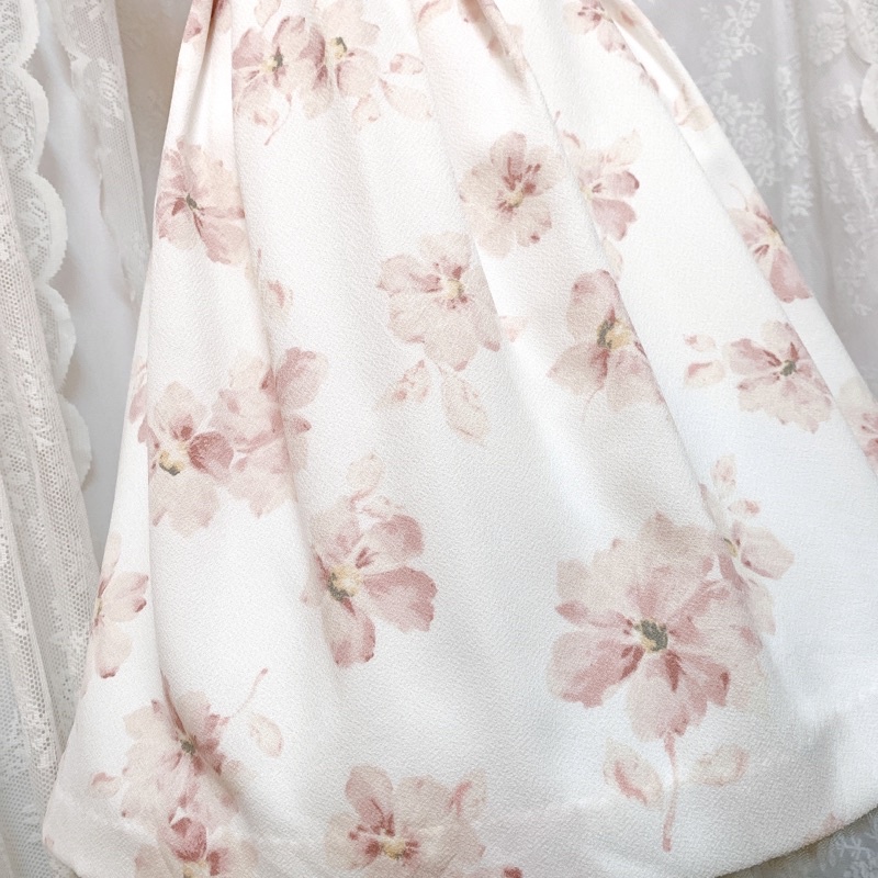 Đầm voan Nhật in hoa sakura