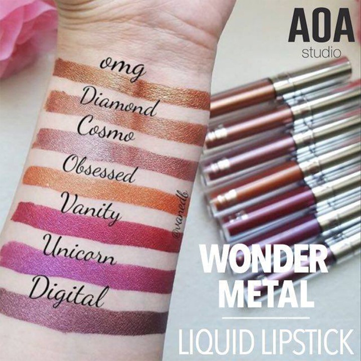 Son kem ánh nhũ AOA Wonder Metal Liquid Lipstick [Bill Mỹ]