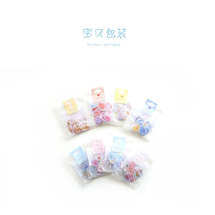 Set 70 miếng sticker họa tiết trang trí dễ thương cho điện thoại laptop, hình dán sticker cute anime