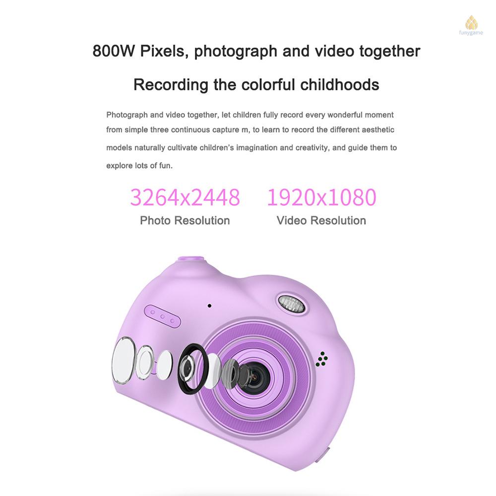 Máy ảnh kỹ thuật số thông minh màn hình kép cỡ lớn kiểu hoạt hình cho trẻ em
 | BigBuy360 - bigbuy360.vn