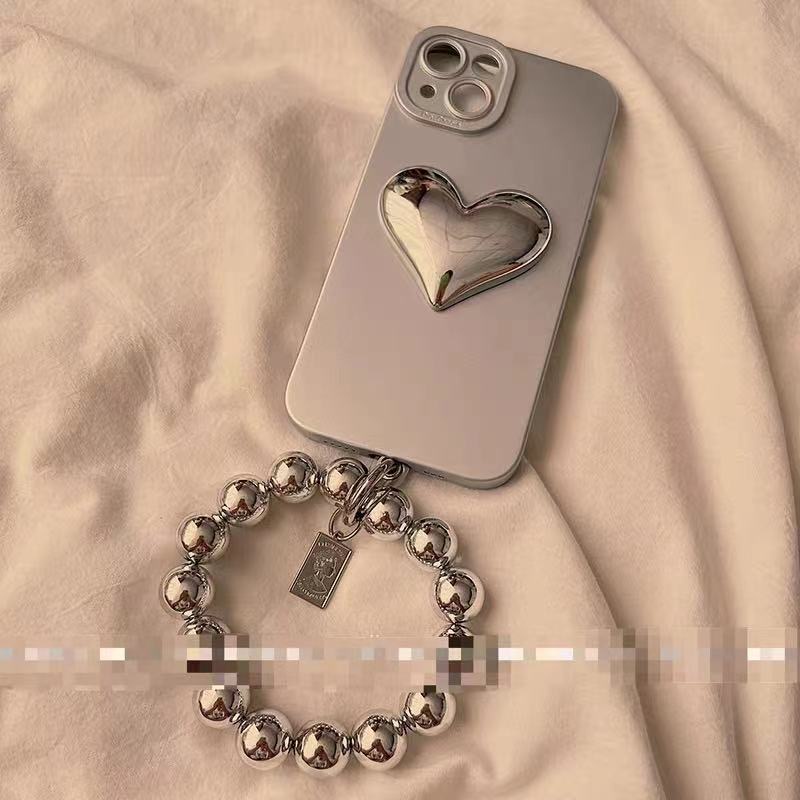 Ốp Điện Thoại Mạ Điện Hình Trái Tim Có Vòng Đỡ Cho Iphone 14 pro max 12 pro max 11 pro max xs max xr x 13promax 14 pro 14 plus