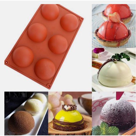 Khuôn Silicon Bán Cầu 6 Ô