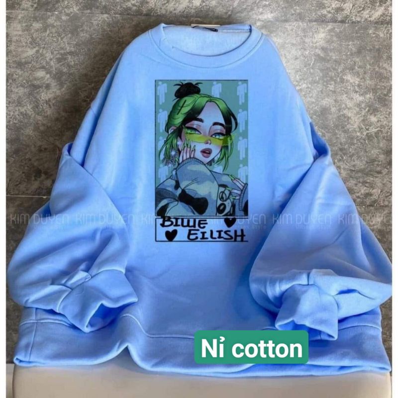 Áo nỉ sweater in hình Cô gái Xanh cực độc lạ,siêu ngầu | BigBuy360 - bigbuy360.vn