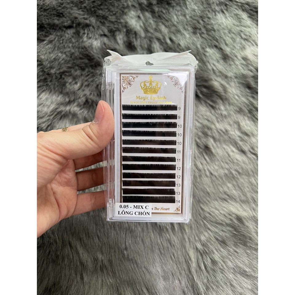 Mi Mix Magic Eyelash Lông Chồn  Lông Mi Đẹp Tự Nhiên Mềm, Đen- Lẻ 1 Khay