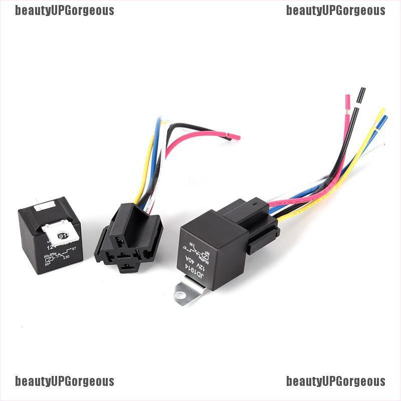 Rơ le chống thấm nước 12V 5Pin 40A 12V 5Pin kèm ổ cắm rơ le