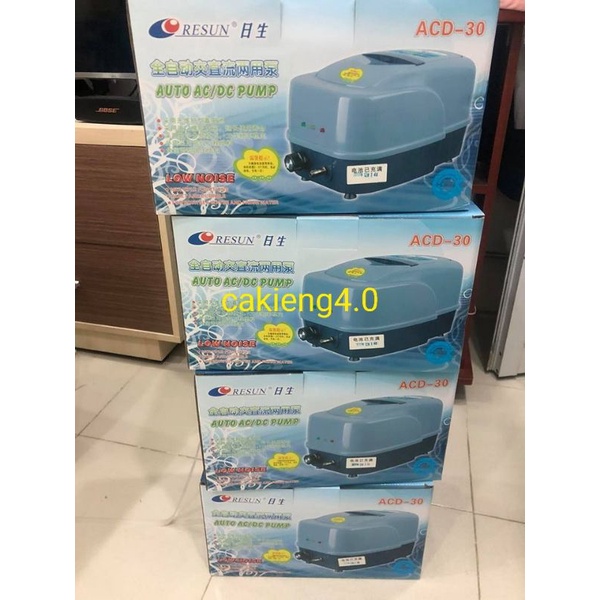 Máy oxy tích điện siêu êm Resun ACD-30  cho hồ Koi
