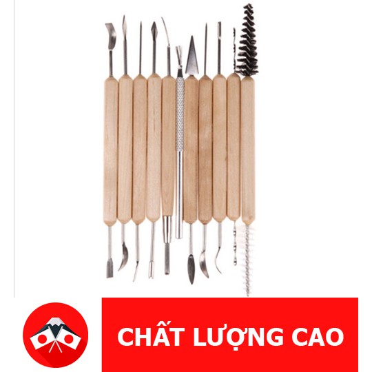 DỤNG CỤ LÀM HOA ĐẤT SÉT COMBO GÂN HOA, ĐẤT SÉT NHẬT, HỘP 12 MÀU