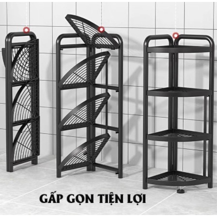 [ BAO GIÁ TOÀN QUỐC ] Kệ Góc  Nhà Tắm Gấp Gọn  3 - 4 - 5 Tầng Đa Năng Tiện Dụng Thép Sơn Tĩnh Điện Cao Cấp