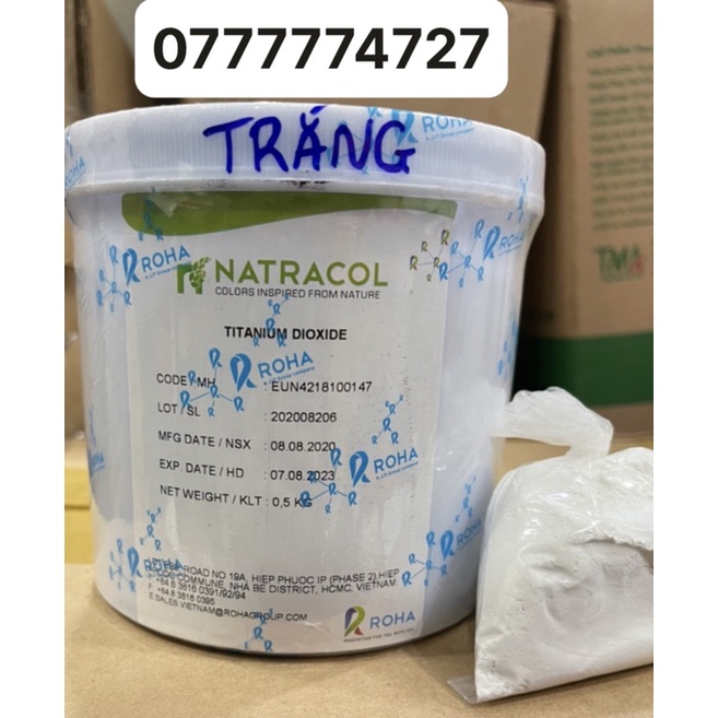 Bột màu thực phẩm trắng (TITANIUM DIOXIDE)- Bột màu thực phẩm Ấn độ idacol color
