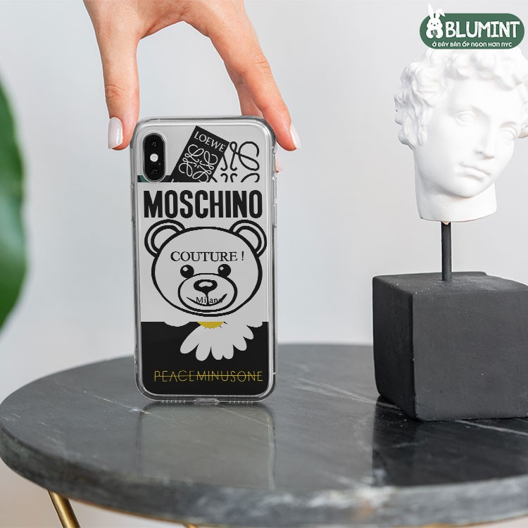 Ốp điện thoại - ốp lưng hàng hiệu MOSCHINO hoa cúc cho các dòng iphone từ iphone 5/5s tới 12/12 PRO MAX_JC20200800028