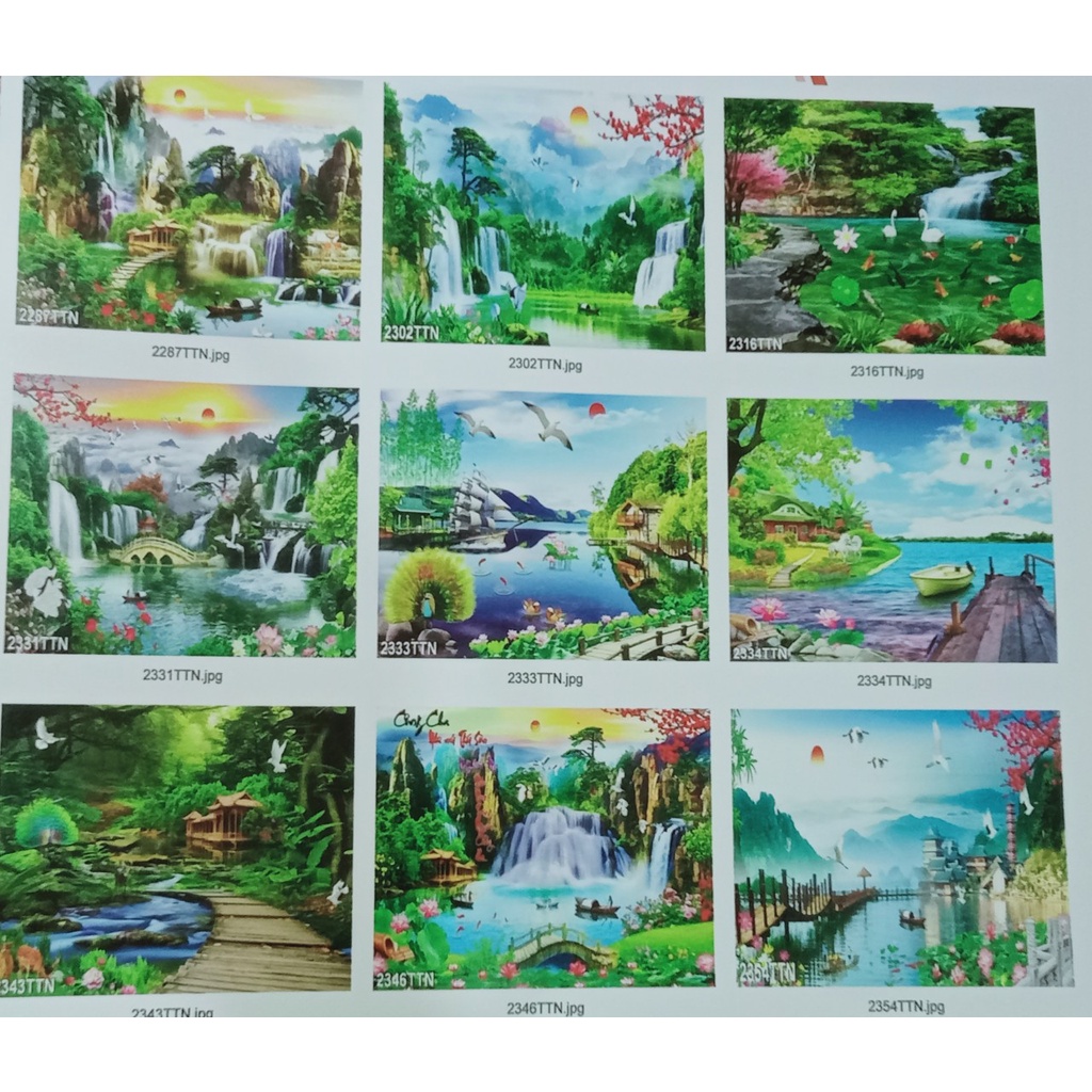Rèm cuốn in tranh [ Mẫu tranh sơn thủy] cho gia đình, văn phòng, chung cư