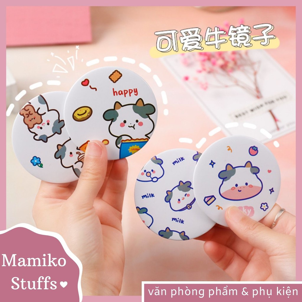 GƯƠNG BÒ SỮA MINI CẦM TAY SIÊU XINH