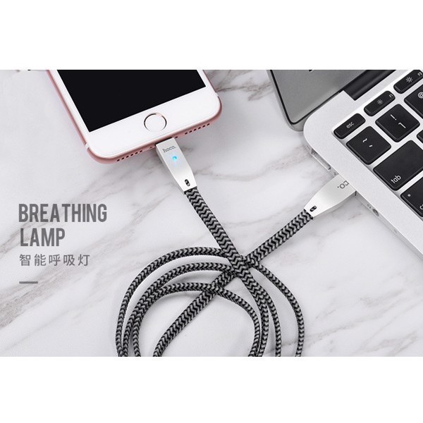 Xả kho -  Dây Cáp Sạc Nhanh Tự Ngắt Khi Pin Đầy Cho IPhone - IPad - Hoco U11 (1M2)