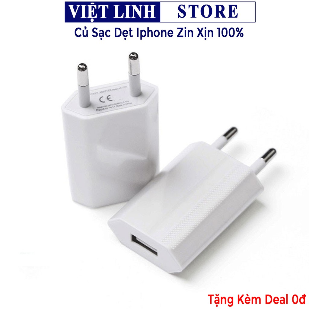 Củ Sạc IPhone Dẹt Zin 100% Bóc Máy - Hàng Chính Hãng - Việt Linh Store