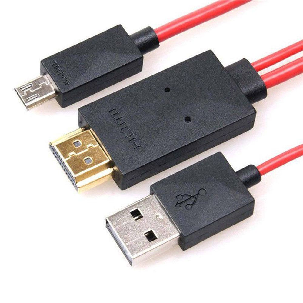 Aaron1 Dây Cáp Chuyển Đổi Cổng Micro Usb Sang Hdmi Cho Hdtv Mhl Tv 1080p Dài 2m