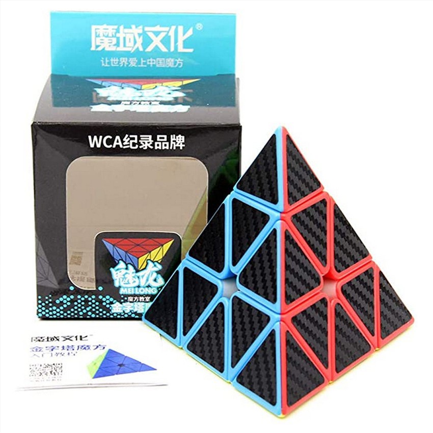 Rubik Pyraminx 3x3 Carbon Fiber Stickerless