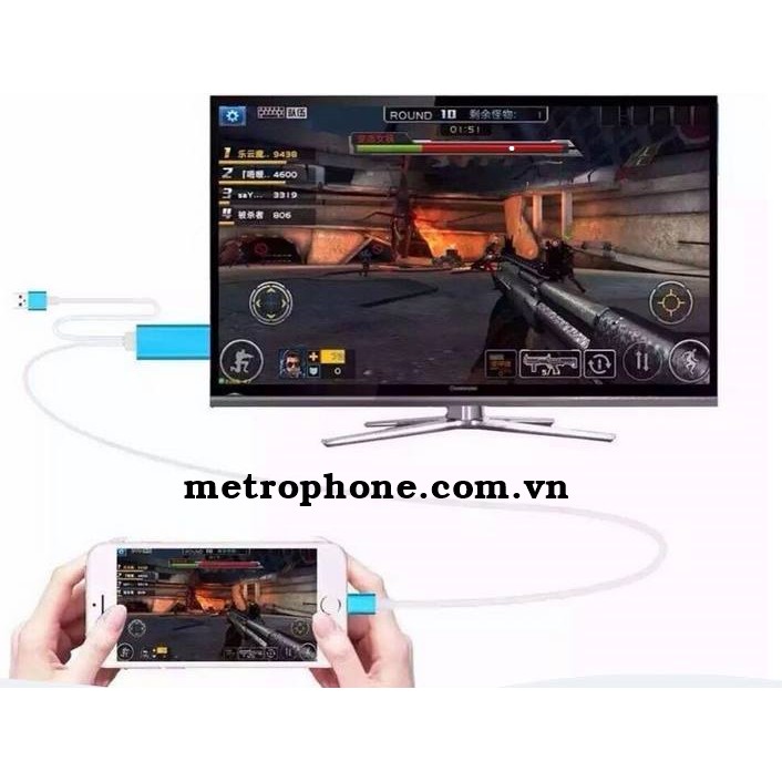 Cáp HDMI Cổng Lightning Cho Iphone Xuất Ra Màn Hình TiVi