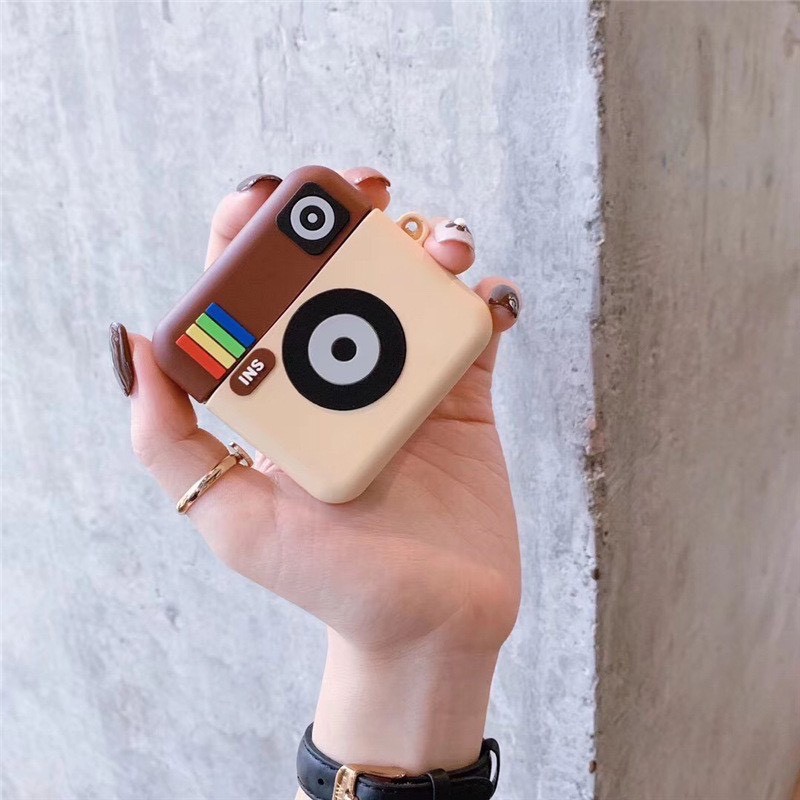 Vỏ bảo vệ tai nghe Airpod 1,2,i12 Hình Máy Ảnh Instagram cực hót