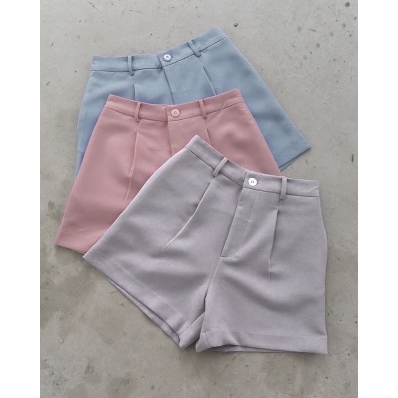 [Mã BMLTA50 giảm đến 50K đơn 99K] Quần short lưng cao cơ bản xếp 1 ly túi xéo thời trang GAGO GO3955