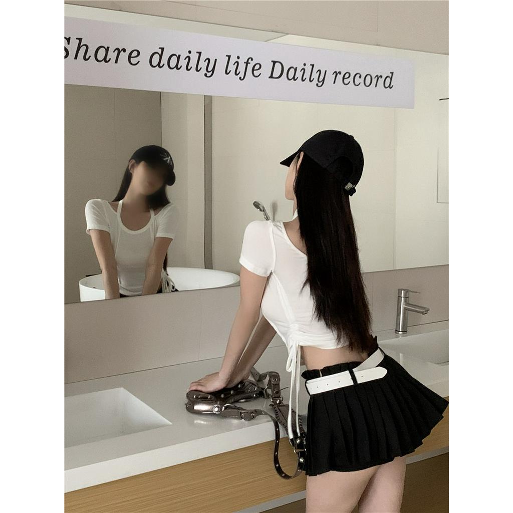 Áo Hai Dây Dáng Ôm Ngắn Tay Thời Trang Cho Nữ 63653