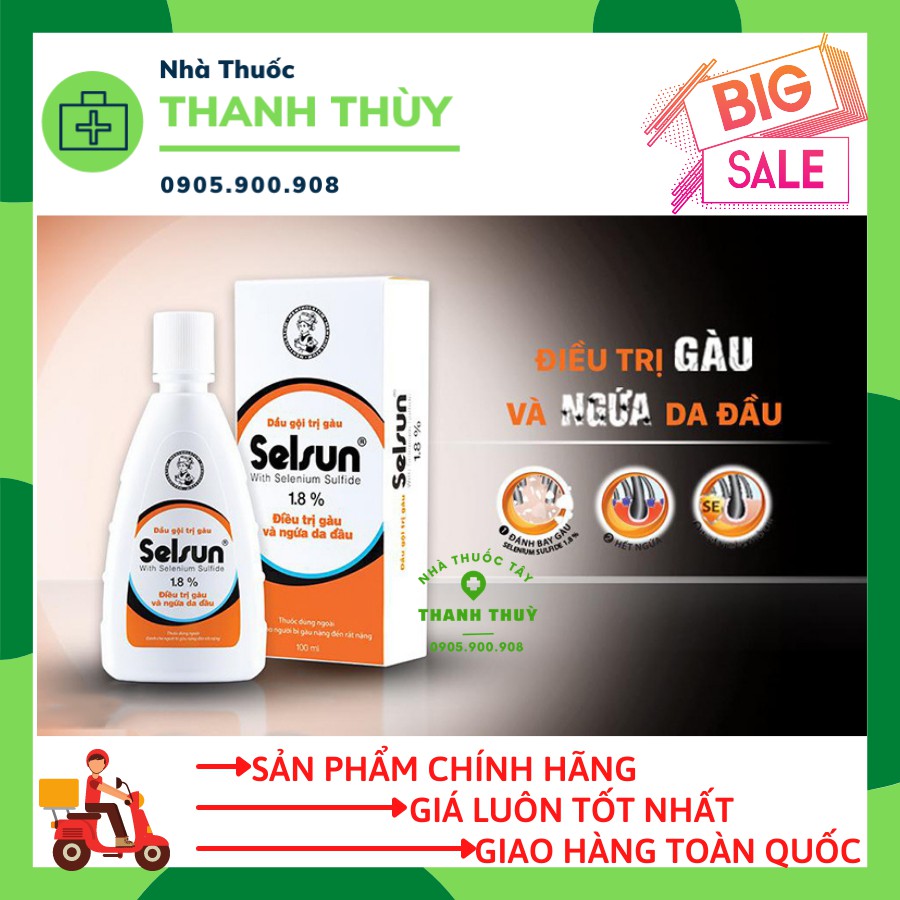 Dầu Gội Ngăn Ngừa Gàu Và Ngứa Da Đầu SELSUN  50ml, 100ml