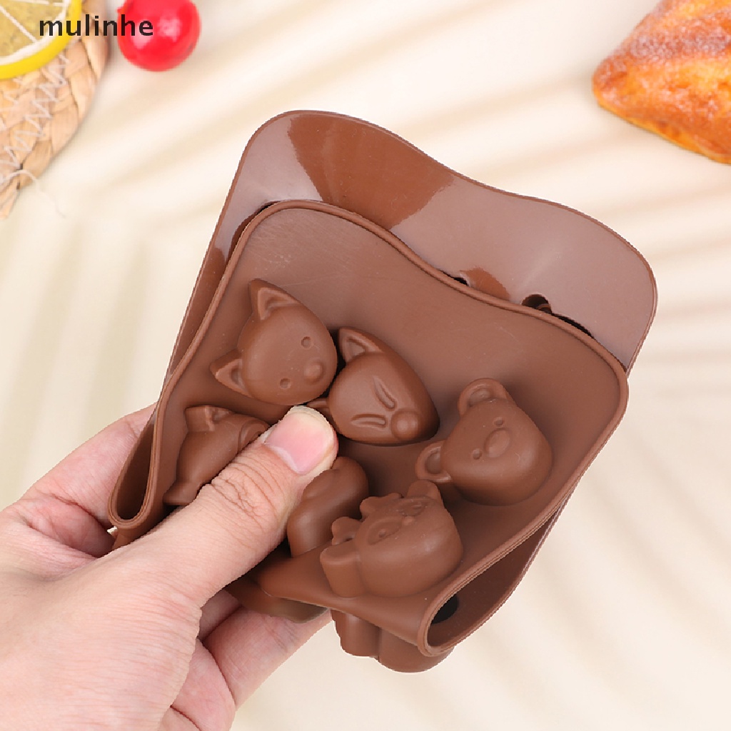 1 Khuôn Silicon Làm Bánh Kẹo 15 Lỗ Hình Sư Tử Hoạt Hình Dễ Thương