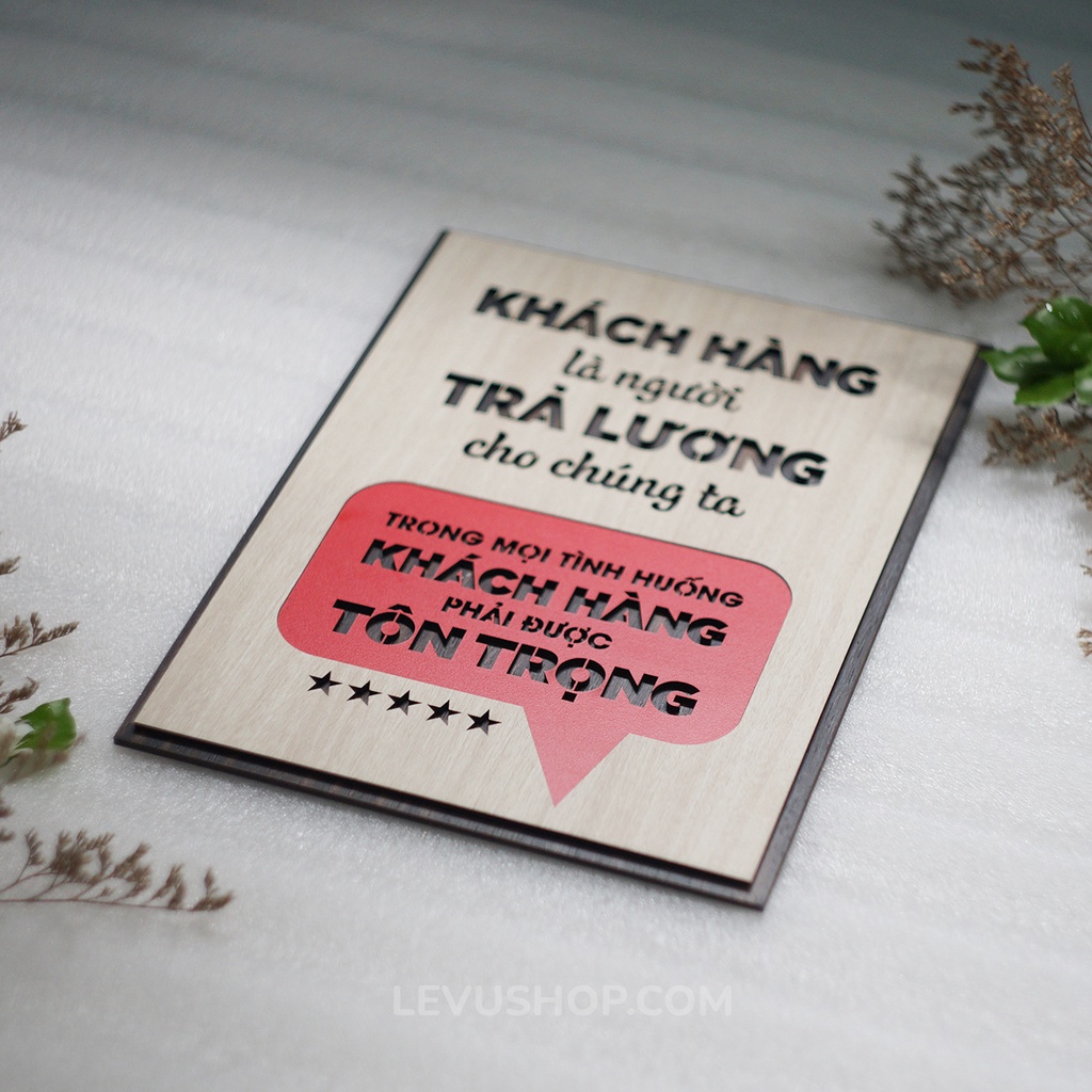 Tranh Gỗ tạo động lực làm việc LEVU052 treo tường trang trí văn phòng công ty