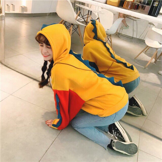 [HOT SIÊU GIẢM GIÁ] ÁO KHOÁC HOODIE NỈ THÊU HÌNH KHỦNG LONG SIÊU CUTEh | BigBuy360 - bigbuy360.vn