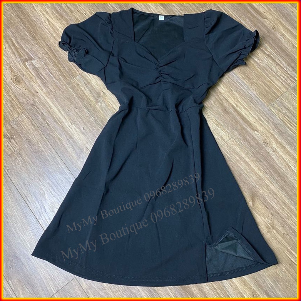 Váy Nữ Xinh Tay Phồng Xẻ Tà Nhẹ Siêu Tôn Dáng | BigBuy360 - bigbuy360.vn