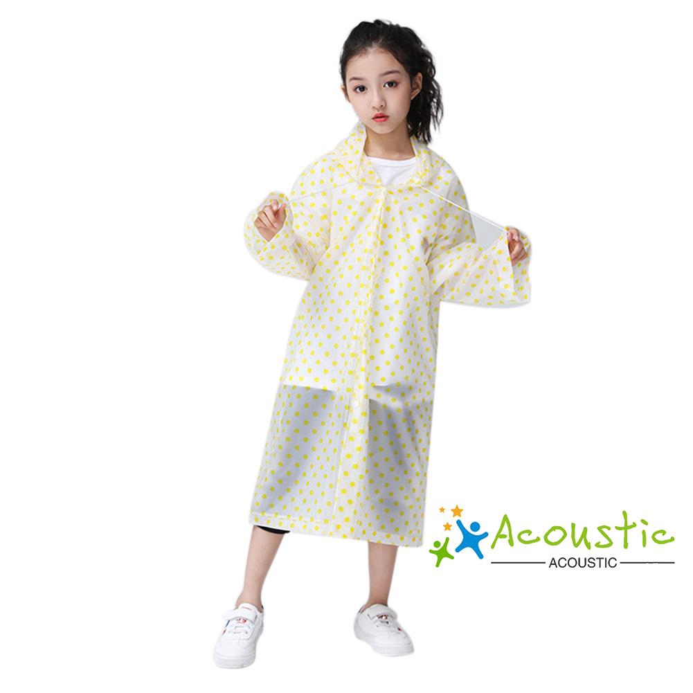 ❆❀✯Kids Unisex Waterproof Rain Poncho Long Sleeve Raincoat with Hood for Cycling Walking