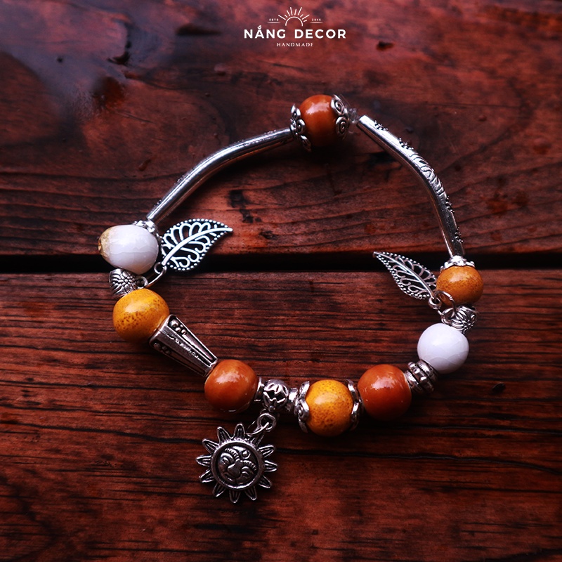 Trang Sức Vòng Tay Pandora Nữ Hạt Gốm Phong Cách