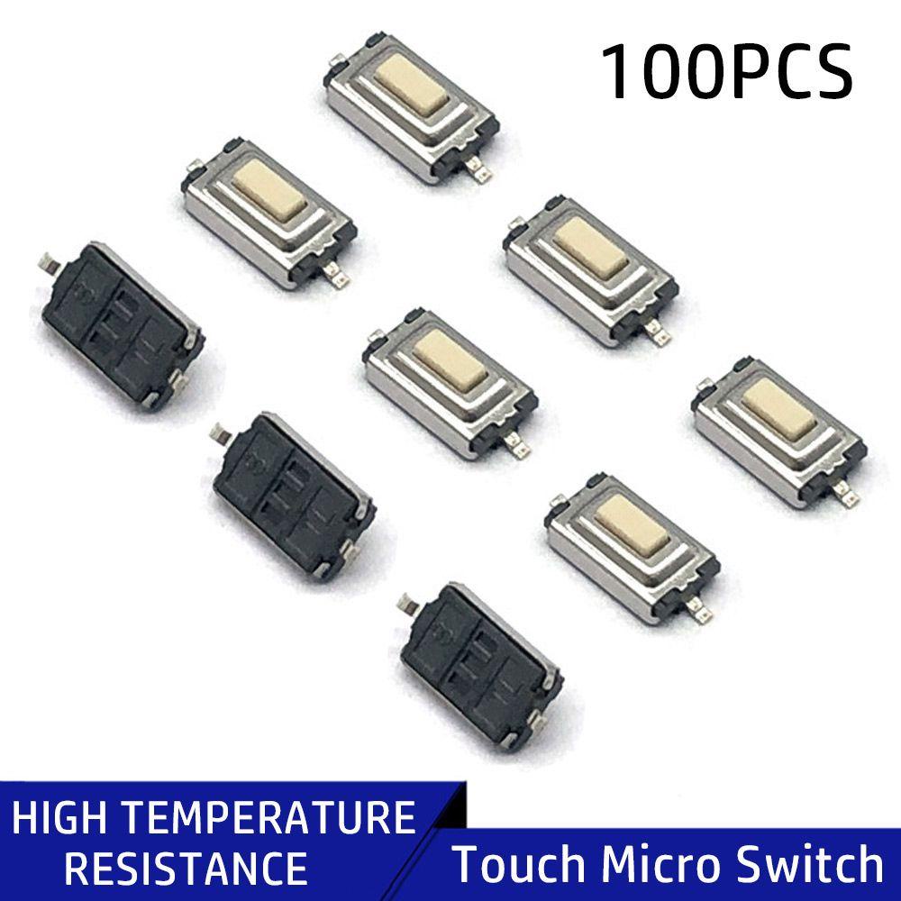 Set 100 Công Tắc Micro Touch An Toàn 2Pin Màu Trắng