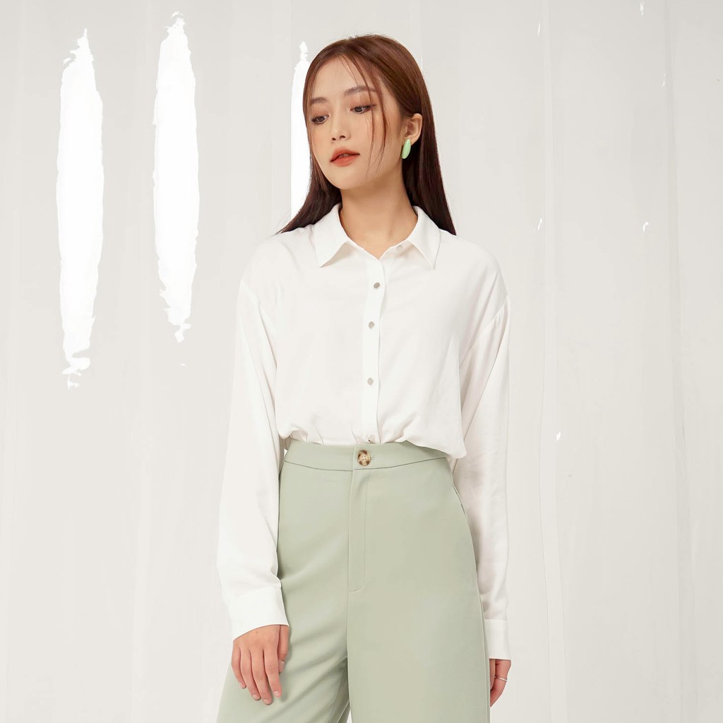 Áo Sơ Mi dài tay cổ Đức trơn màu Tarik Méo Shop