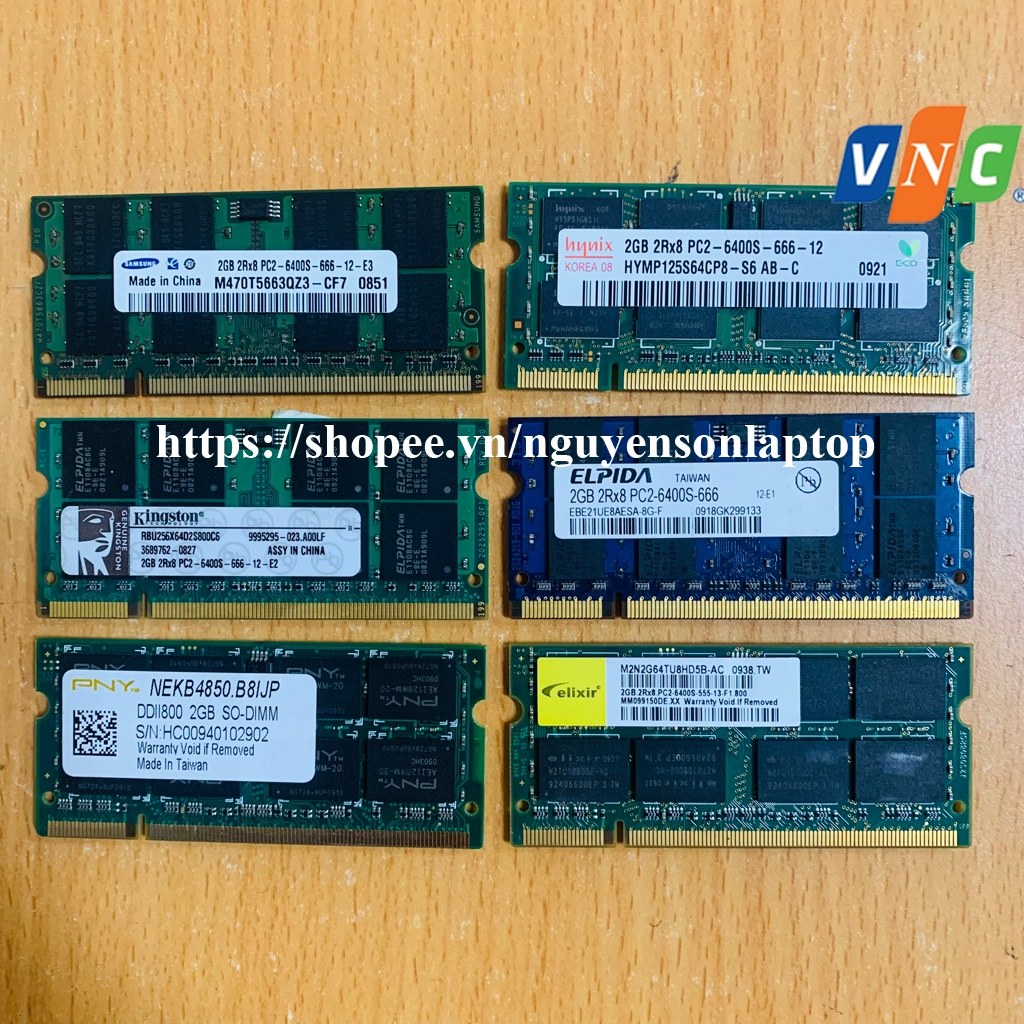 Ram DDR2 2G BUS 667 800 Laptop hàng tháo máy (FREE SHIP ĐƠN TỪ 50K)