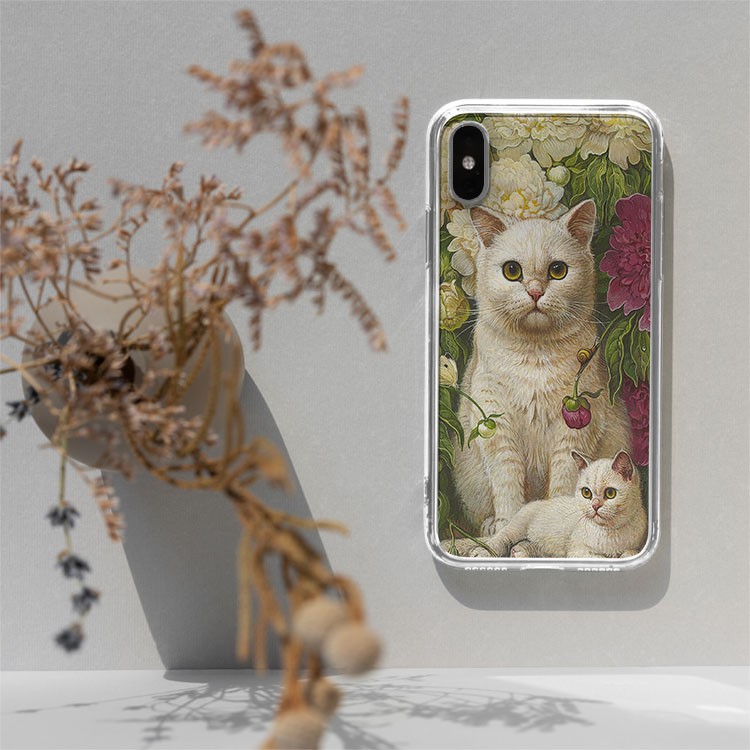 Vỏ ốp mèo nữ tính ốp điện thoại đẹp Bee Case Hàng cao cấp cho các loại Iphone CAT20210079